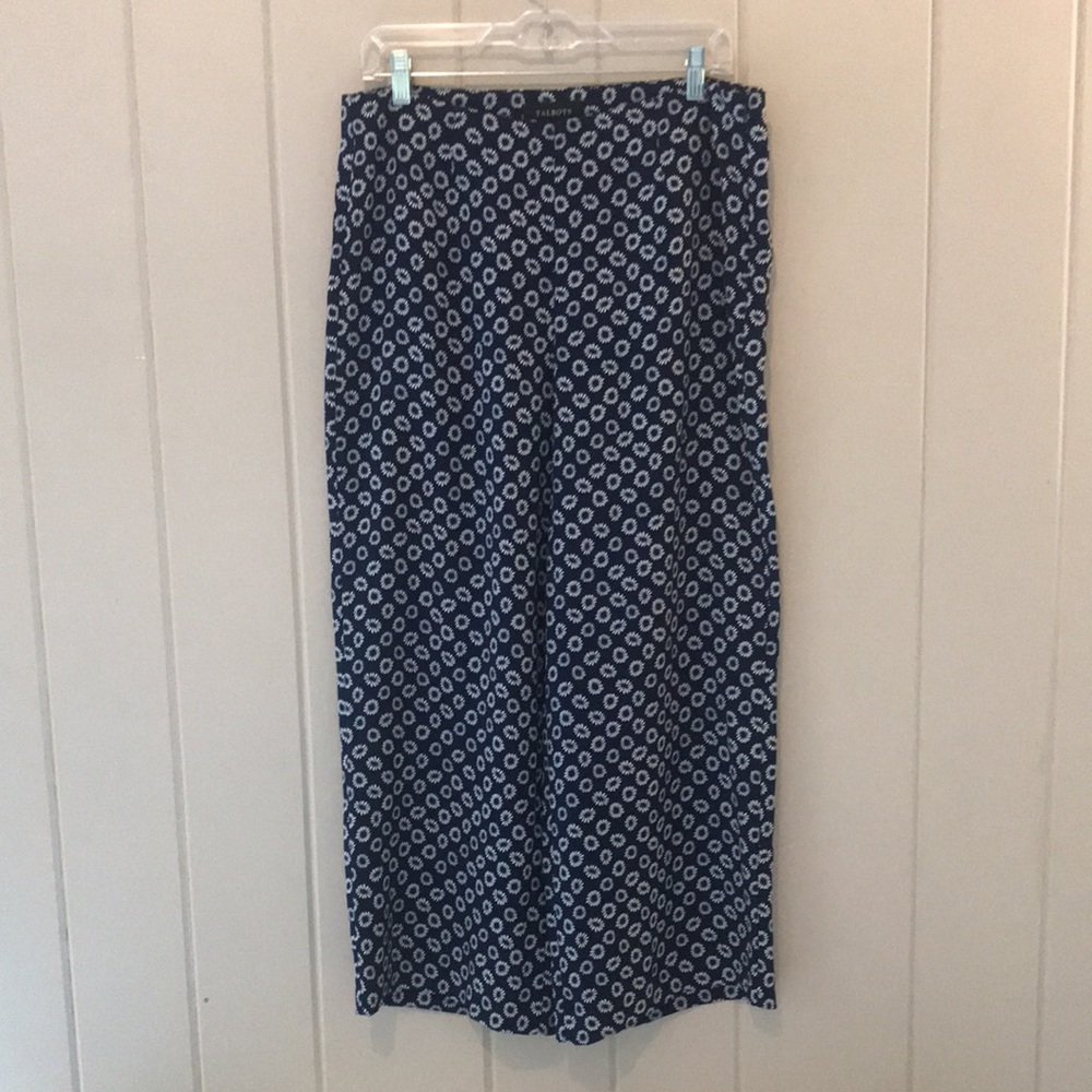 Talbots Floral Wide Leg Pants